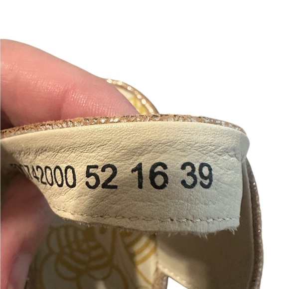 Fly London Yifa Metallic Silver Gold Open Toe Platform Wedge Sandals Y2K Size 8 - Picture 12 of 12